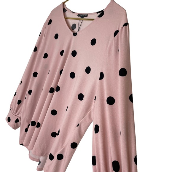 ⭐️2/$20 NWT Adrianna Papell Polka Dot Blouse - Picture 4 of 16